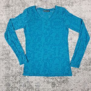 Cruel Girl Shirt Womens Medium Blue Long Sleeve Base Layer Pullover Cotton Y2K
